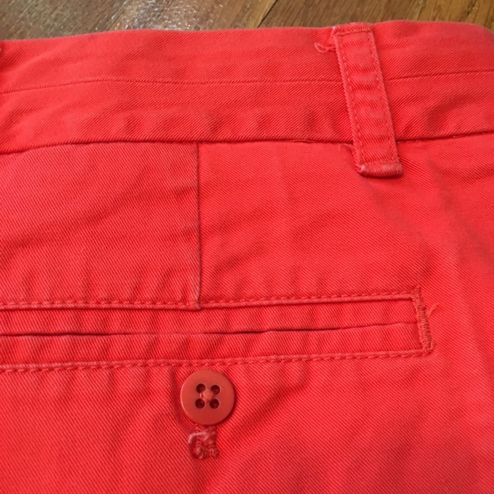 Jcrew 3 inch chino shirt in orange/red